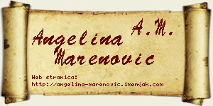 Angelina Marenović vizit kartica